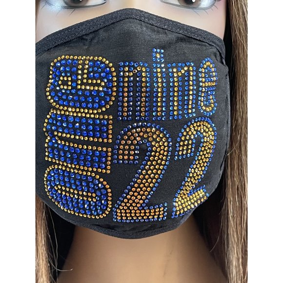 Sigma Gamma Rho 1922 Bling Rhinestone Face Mask - Picture 9 of 11